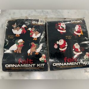 Titan Needlecraft Felt Ornament Kit Geese Santa Teddy Bear‎ 4”